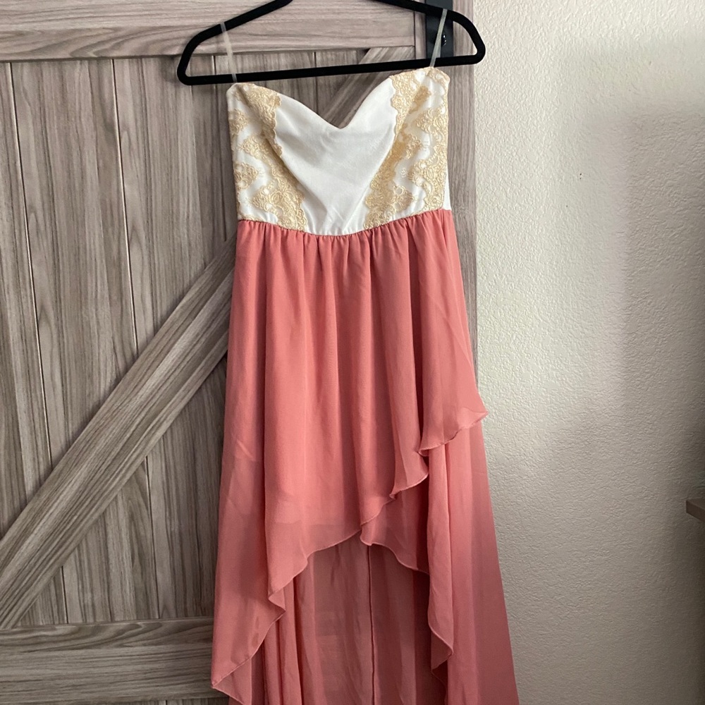 Strapless High Low Dress